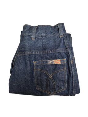 Vintage Tour de France High Rise Straight Leg Womens Jeans Dark Wash 28x33
